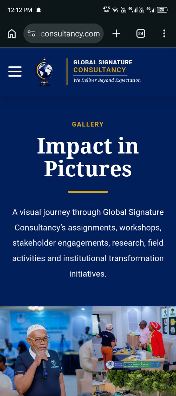 Global Signature Consultancy Corporate Website & Digital Platform project screenshot